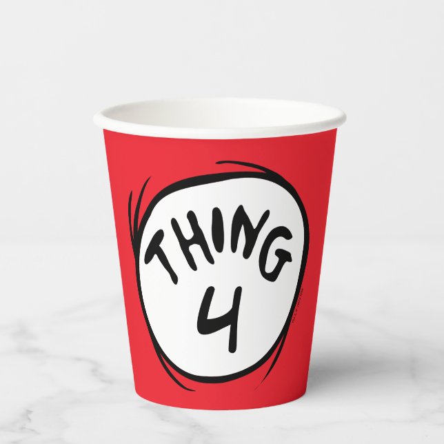 Vasos De Papel Dr. Seuss | Cosa Personalizado Una Cosa Dos (Anverso)