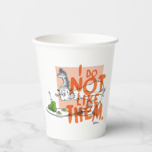 Vasos De Papel Dr. Seuss Guy-Am-I "No Me Gustan"