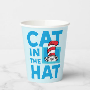 Vasos De Papel Dr. Seuss Logo del Gato en el Sombrero