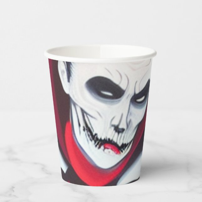 Vasos De Papel Drácula de Halloween (Izquierda)