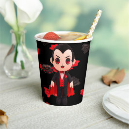 Vasos De Papel Drácula y dulce cute espeluznante