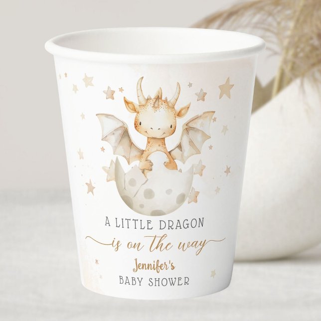Vasos De Papel Dragon Baby Shower Cute Boho (Subido por el creador)