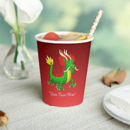 Vasos De Papel Dragón Chino