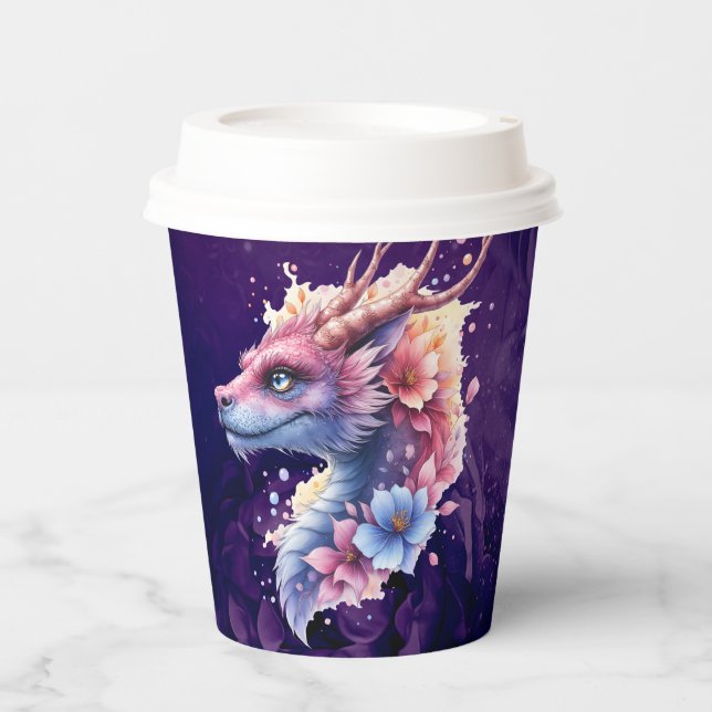 Vasos De Papel Dragón Guardián Suave.  (Anverso)