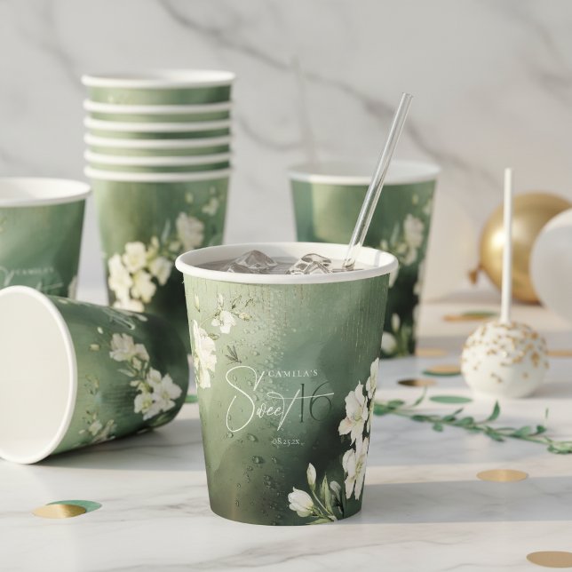 Vasos De Papel Dragón Libélula Floral Dulce 16 ID1310 (Subido por el creador)