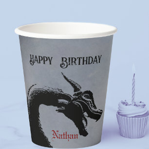 Vasos De Papel Dragón mítico personalizado