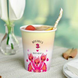 Vasos De Papel Dragón rosa