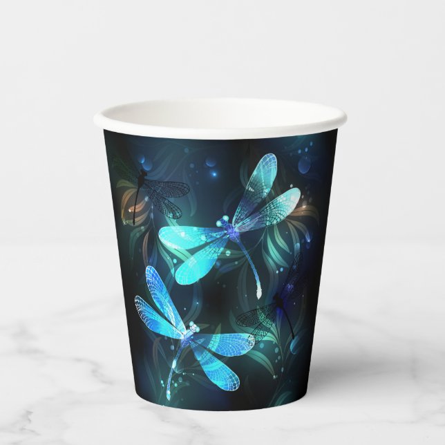 Vasos De Papel Dragonflies (Anverso)
