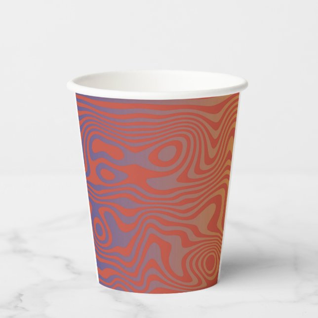 Vasos De Papel Dream Flow l Abstract Trippy Pattern - No. 01 (Anverso)