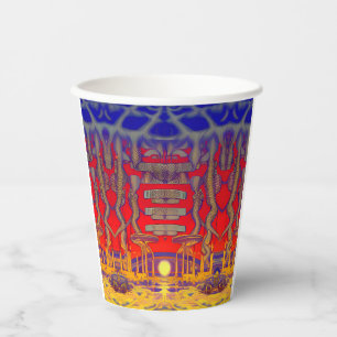 Vasos De Papel Dreamland psicodélico