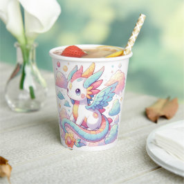 Vasos De Papel Dreamy Cute Dragon Baby Shower