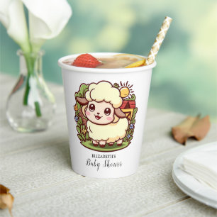 Vasos De Papel Dreamy Cute Sheep Baby Shower