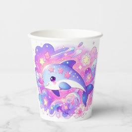 Vasos De Papel Dreamy Dolphin Baby Shower