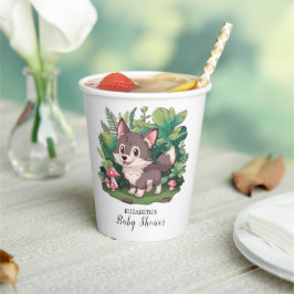 Vasos De Papel Dreamy Little Wolf Baby Shower