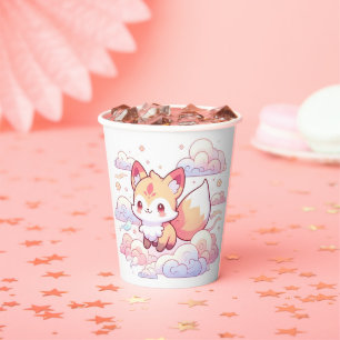 Vasos De Papel Dreamy Woodland Fox Baby Shower