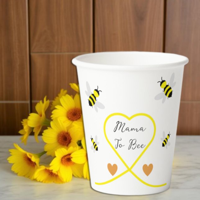 Vasos De Papel Ducha de bebé abeja (Subido por el creador)