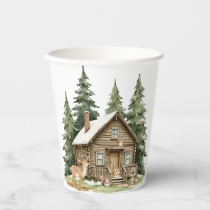 Vasos De Papel Ducha de Bebé Animales Boho Bosque