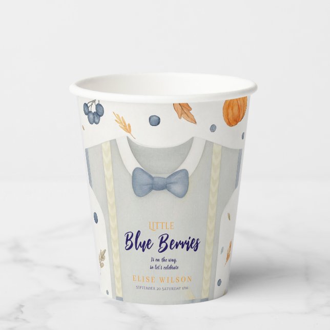 Vasos De Papel Ducha de bebé autum otoño burlap bodysuit (Anverso)