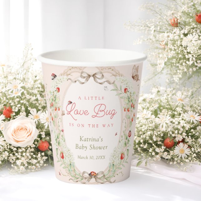 Vasos De Papel Ducha de Bebé Bohemio Pequeño Bicho de Amor (Subido por el creador)