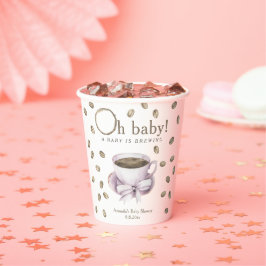 Vasos De Papel Ducha de bebé Café Un bebé está en camino