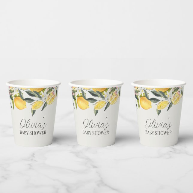 Vasos De Papel ducha de bebé con tema de cítricos (Multi)