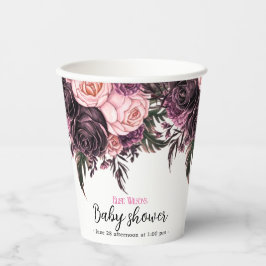 Vasos De Papel Ducha de bebé de acuarela moderna