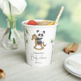 Vasos De Papel Ducha de bebé de bambú y oso panda