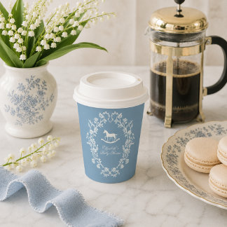 Vasos De Papel Ducha de bebé de caballo mecedor azul Wedgewood el