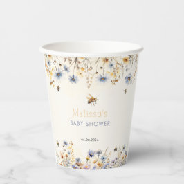 Vasos De Papel Ducha de bebé de flores silvestres de primavera