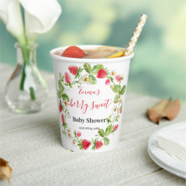 Vasos De Papel Ducha de bebé de fresa Verano dulce de bayas 