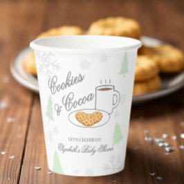 Vasos De Papel Ducha de bebé de galletas y cacao