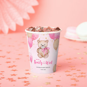 Vasos De Papel Ducha de bebé de osito de peluche