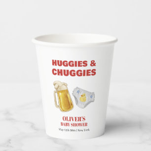 Vasos De Papel Ducha de bebé de pañal de cerveza Huggies Chuggies