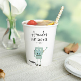 Vasos De Papel Ducha de bebé de robot 