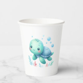 Vasos De Papel Ducha de bebé de tortuga acuática