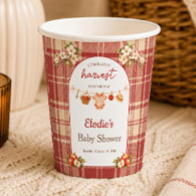 Ducha de bebé floral fresca cosecha rústica de man