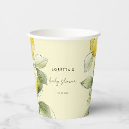 Vasos De Papel Ducha de Bebé Limón