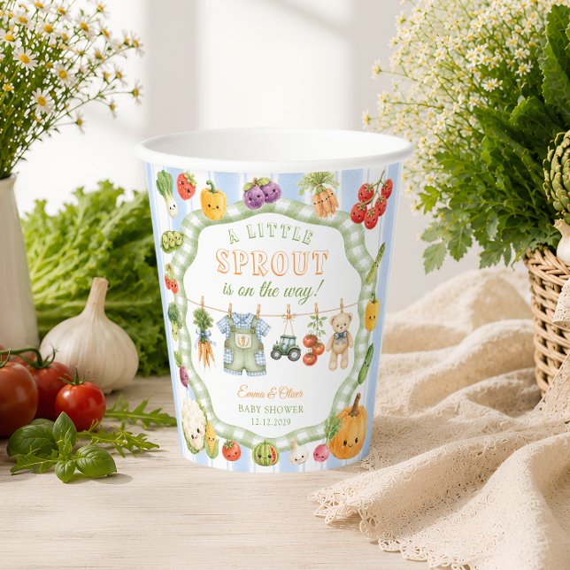 Vasos De Papel Ducha de bebé Little Sprout Farm Boy (Subido por el creador)