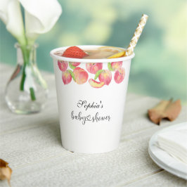 Vasos De Papel Ducha de bebé melocotón pequeño