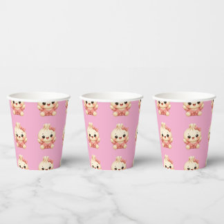 Vasos De Papel Ducha de bebé niña Bao