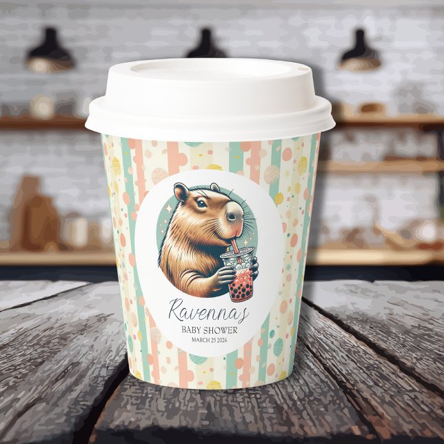 Vasos De Papel Ducha De Bebé Personalizada Carpa Divertida Con Go (Subido por el creador)