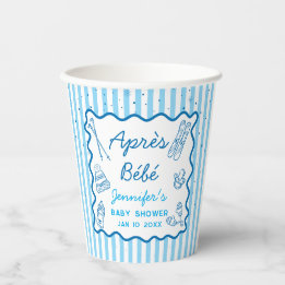 Vasos De Papel Ducha de bebé personalizada de esquí después de di