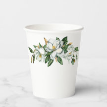 Ducha de boda de magnolia con acuarela suave y veg