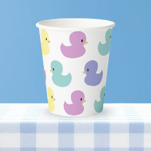 Vasos De Papel Ducha de goma linda Cumpleaños de bebé neutral en