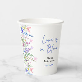 Vasos De Papel Ducha de Novia Amor Floral de Primavera en Flor 