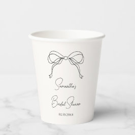 Vasos De Papel Ducha de novia Black Bow