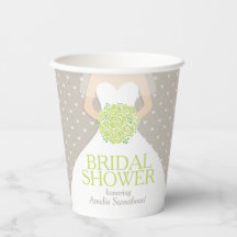 Ducha de novia boda vestido blanco rosas verdes