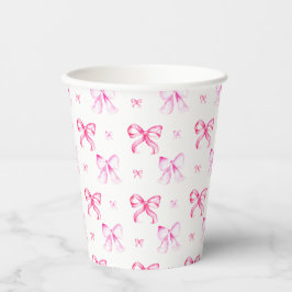 Vasos De Papel Ducha de novia con patrón de coqueta rosada