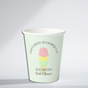 Vasos De Papel Ducha de Novia de Helado Recogido