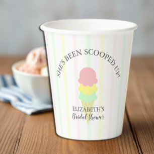 Vasos De Papel Ducha de Novia de Helado Recogido